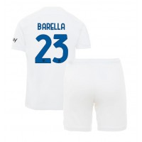 Dětský fotbalový dres Inter Milan Nicolo Barella #23 2023-24 Venkovní Krátký Rukáv (+ trenýrky)